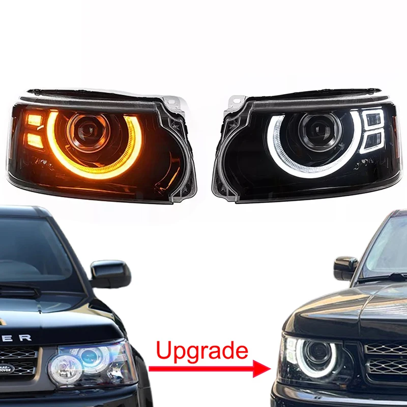 ไฟหน้า LED และไฟท้ายสำหรับ Range Rover Sport และ Vogue ปี 2002 ถึง 2022 อัพเกรดไฟเดย์ไลท์ ไฟเบรก