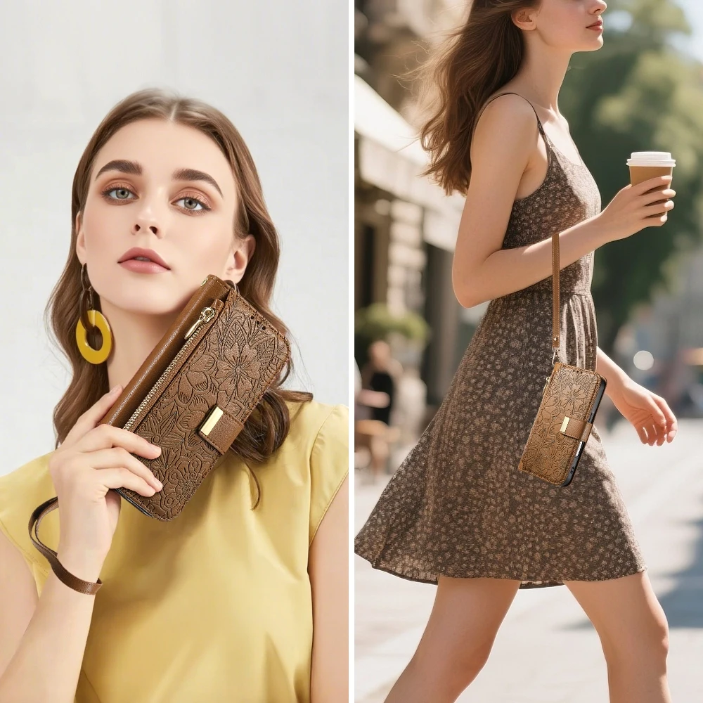 Flip Leder Telefon Abdeckung Für Samsung Galaxy S25 S24 S23 XCover7 F55 M55 F16 M06 A56 A54 A53 A52 A15 A17 A22 A36 A35 A34 A33 A32