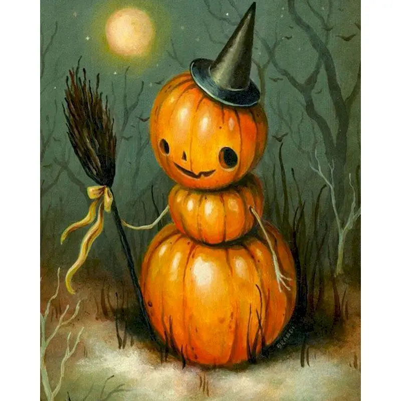 

GATYZTORY Painting By Numbers For Adults Beginner Pumpkin Scarecrow Picture Coloring By Numbers 60x75cm Handwork Personalized Gi