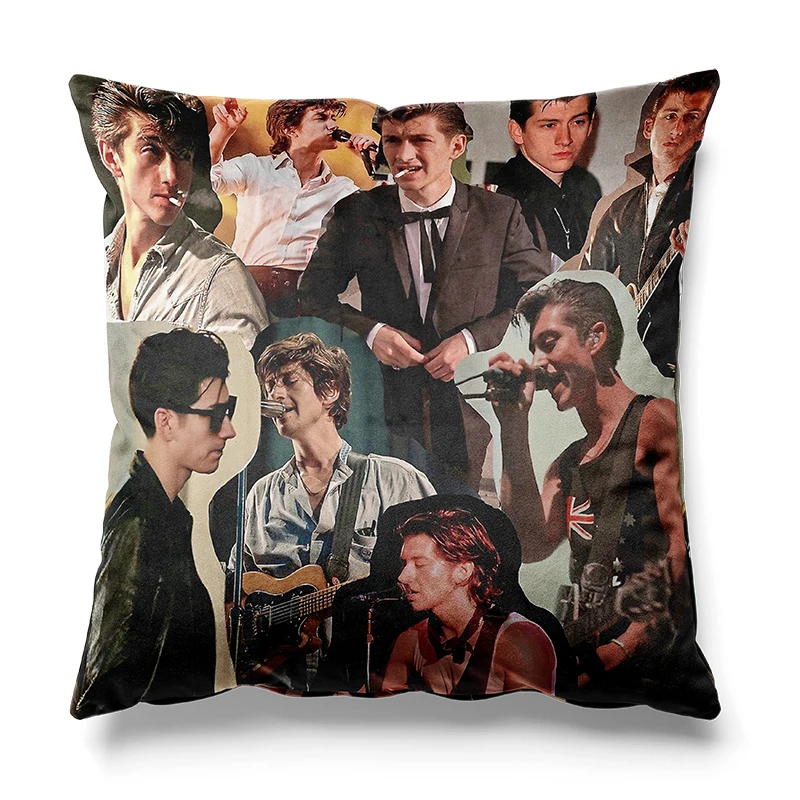 

Aertemisi 18'' x 18'' Alex Turner Photo Collage Square Throw Pillow Cushion Covers Cases Pillowcases 45cm x 45cm