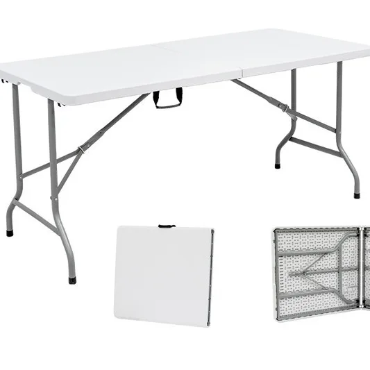 &  Modern Minimalist Design Metal Frame Portable Outdoor Folding Dining Table Chair for Training Conference Use Export