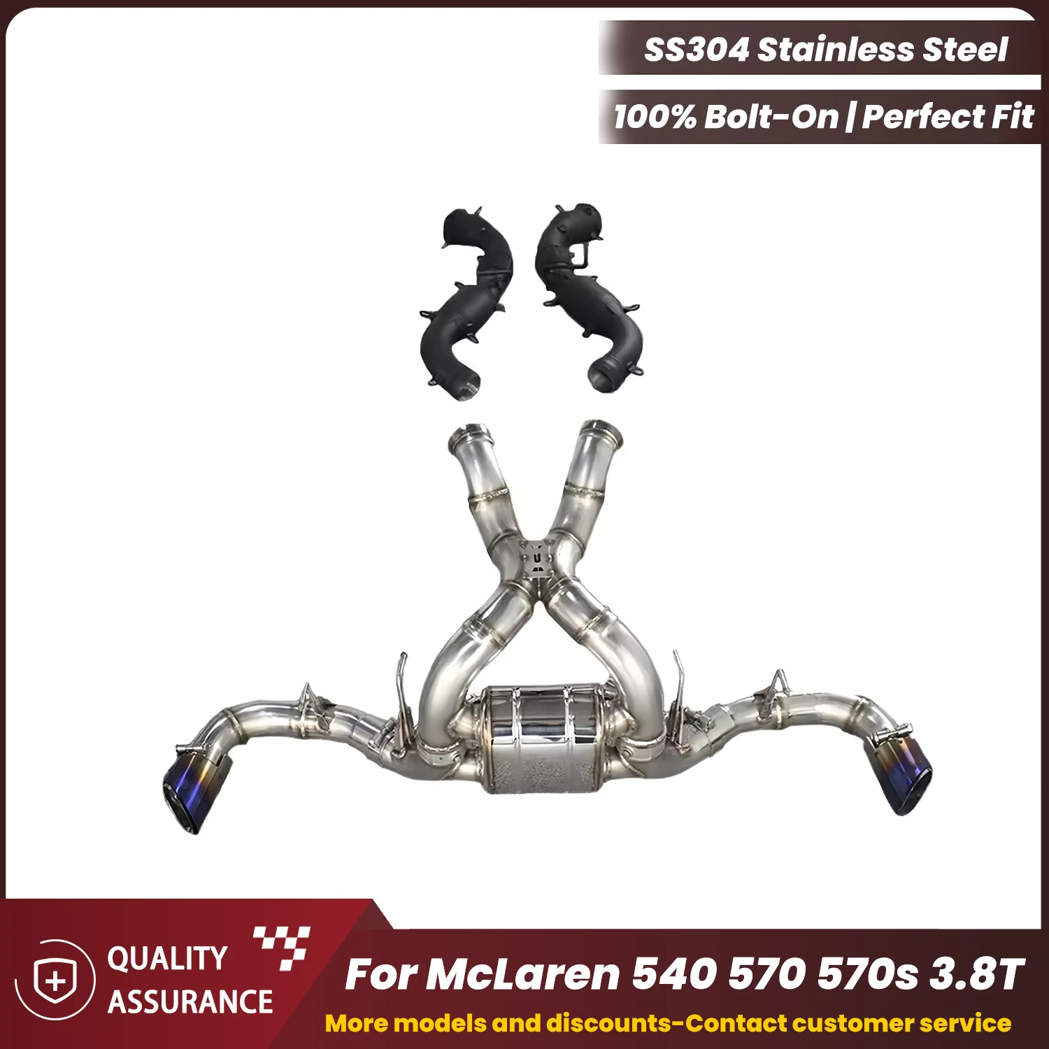 

ECCF Valvetronic Catback Exhaust With Downpipe For McLaren 540 570 570s 3.8T Aggressive Exhaust Sound Performance Upgrade