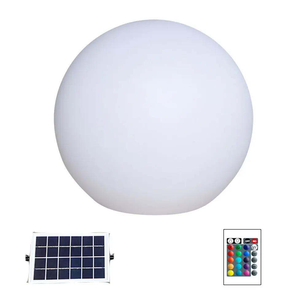 Solar Globe Glowing Ball LED Light Outdoor With Remote 16 RGB Colors Changing IP54 Waterproof For Garden Patio Yard Pathway