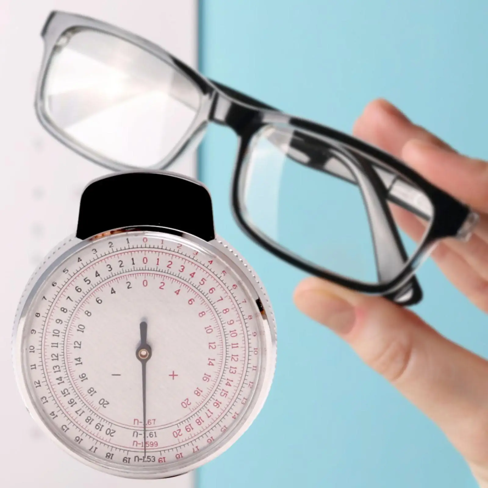 Ophthalmic Lens Clock Handheld High Precision Eyeglasses Lens Measure Curve Optician Lens Bend Measurement Optometry Tool