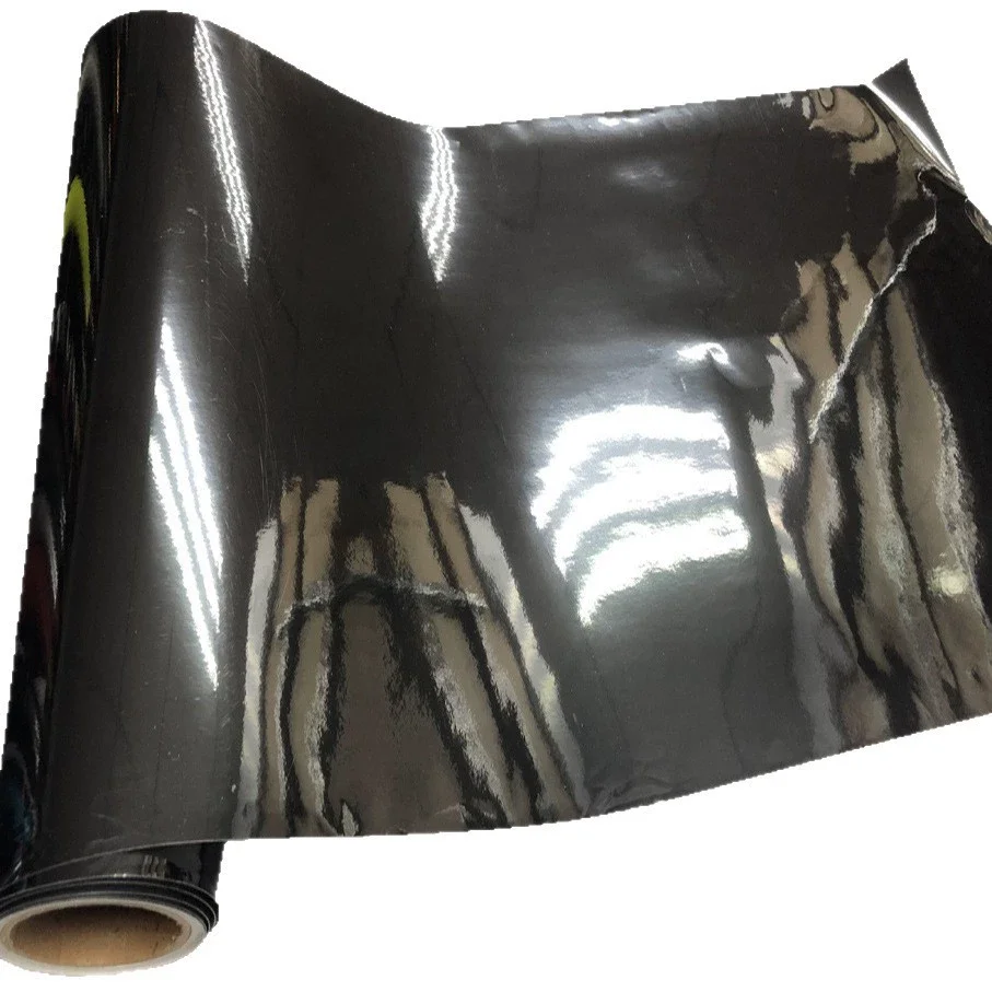 Premium Stretchable Mirror Chrome Black Vinyl Wrap Self Adhesive Film Decal Air Release Bubble Vehicle Car Wrapping Decal