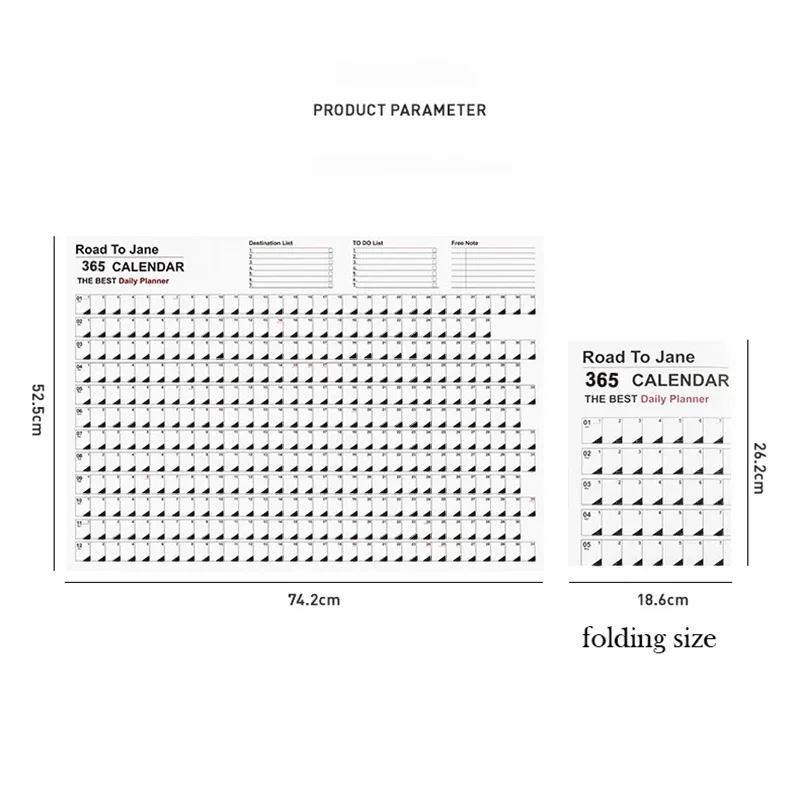 Calendario colgante de pared para oficina, planificador de hojas, Agenda Diaria, lista de tareas pendientes, planificador anual, 2025, 2024