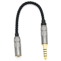 HIFI 4.4MM Balanced Headphone Adapter Audio Cable 4.4 XLR 4 Pin Male to Female Angle