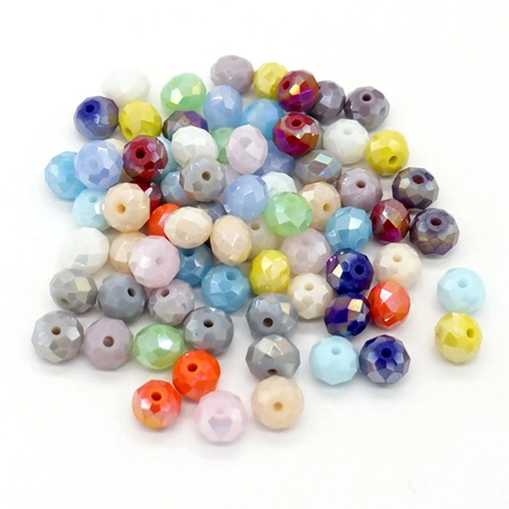 4mm 6mm 8mm Ronde 1 Strand Bal Kristalglas Losse Spacer Facet Kralen voor DIY Maken Sieraden handwerk Accessoires