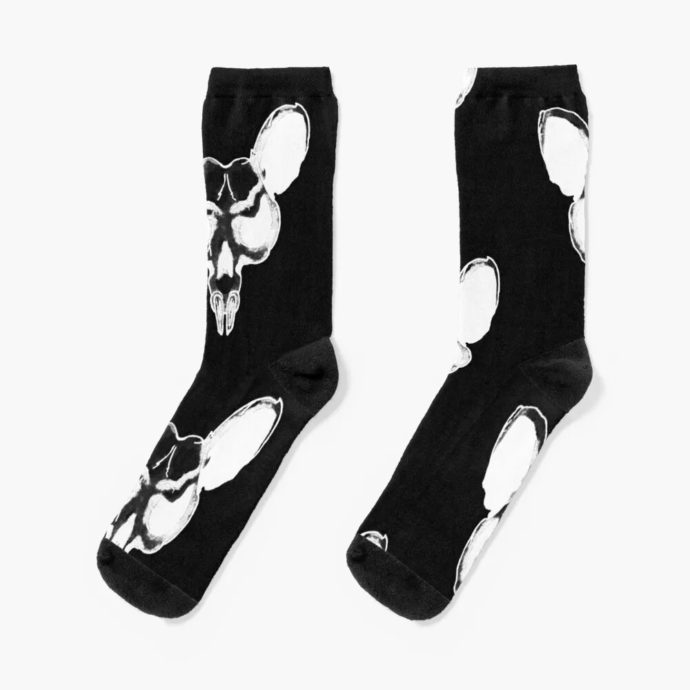 Rat Skull (White) Socks new year valentine gift ideas sports stockings Socks For Girls Men's