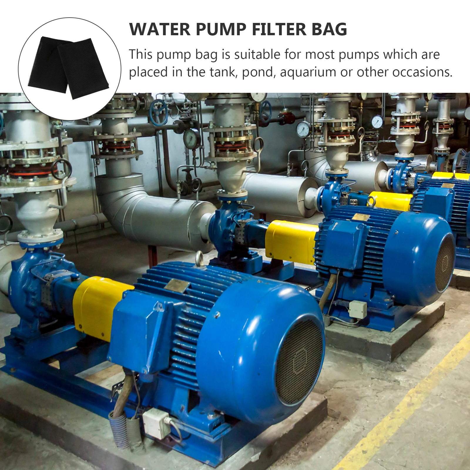 

2 Pcs Filter Bag Fountain Pump Mesh Bags Fish Tank Water Polyester Pond Material