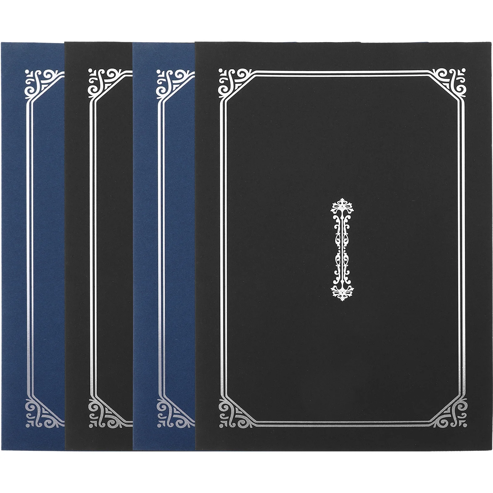 4 unidades de envelopes de certificado, suporte de papel preto, certificados, gradomas, prêmios, apresentações, suporte de certificado