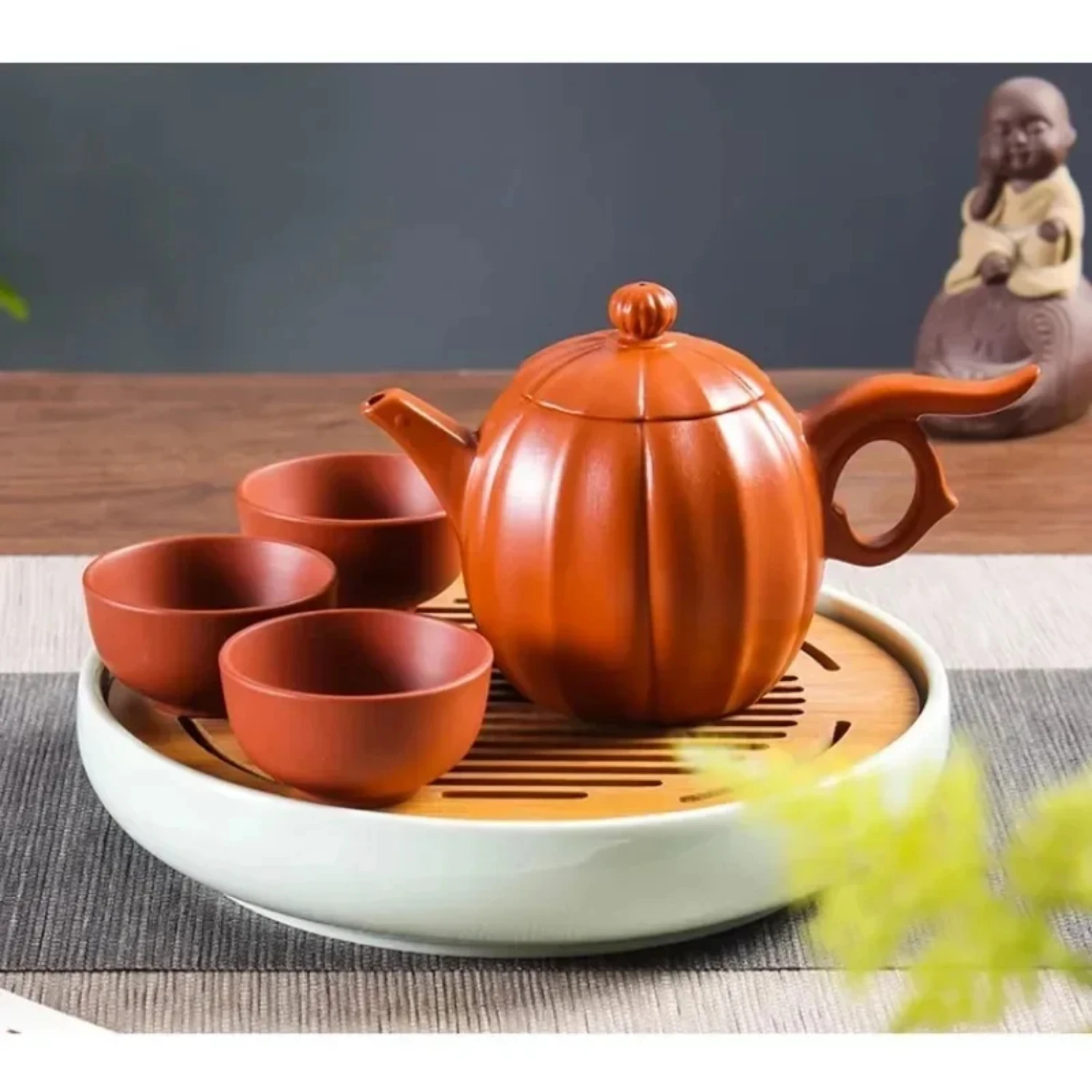 2024 Yixing  Muscle Patterned Dragon Egg Pot 150ml (can Cut Off Water) Inverted Tea Pot Kung Fu Tea Set Hand Pulled Pot