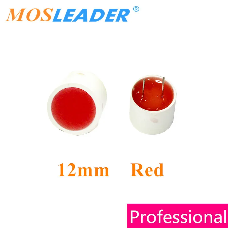 Mosleder 100pcs 12mm Flat tube display Red 12x12 Circular round Display Indicator led For Game player recreational machine led