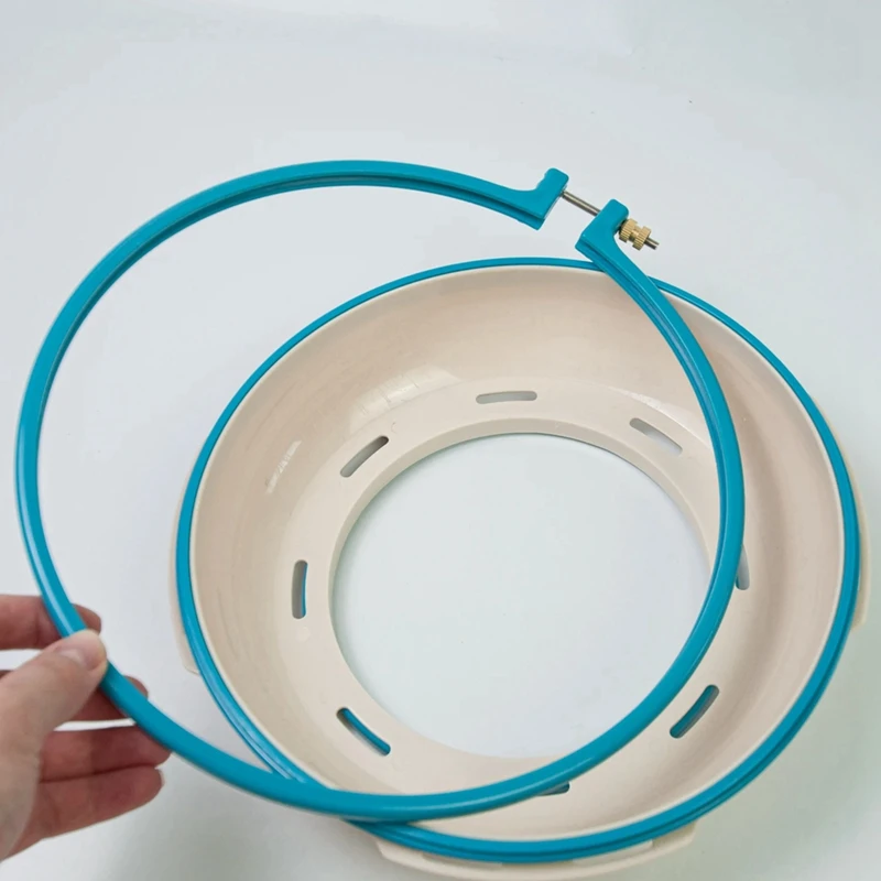 Round Embroidery Pot Double Layer ABS Plastic Embroidery Frame DIY Accessories Embroidery Hoops