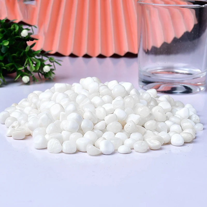 200/400 جرام صغيرة بيضاء عالية مصقول حصاة مجموعة 2-3 سنتيمتر حجم المشهد حجر الزخرفية الصخور لحديقة فناء الحرفية FishTank ZYF #5