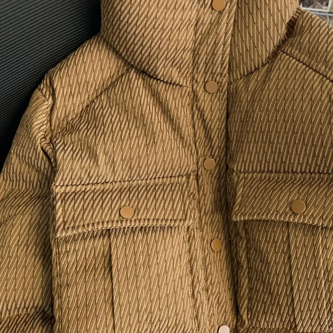 Chaqueta acolchada de algodón para mujer, parka gruesa con bolsillos grandes, ropa de abrigo Vintage de gran tamaño, invierno, 2023