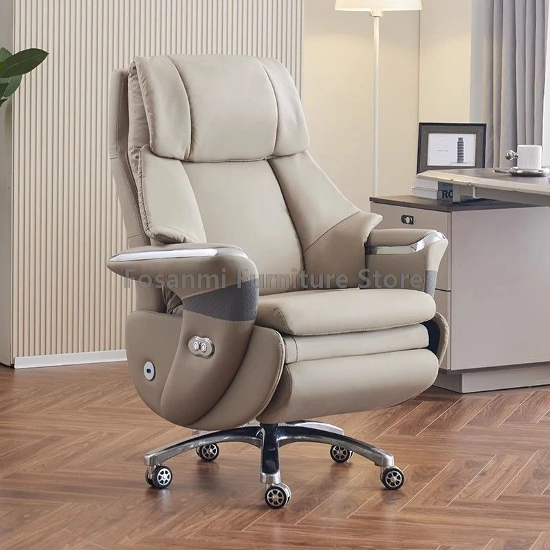 Ergonomic Office Chair With Swivel Seat And Footrest Adjustable Backrest Angle And Height Adjustable Executive Computer Chair