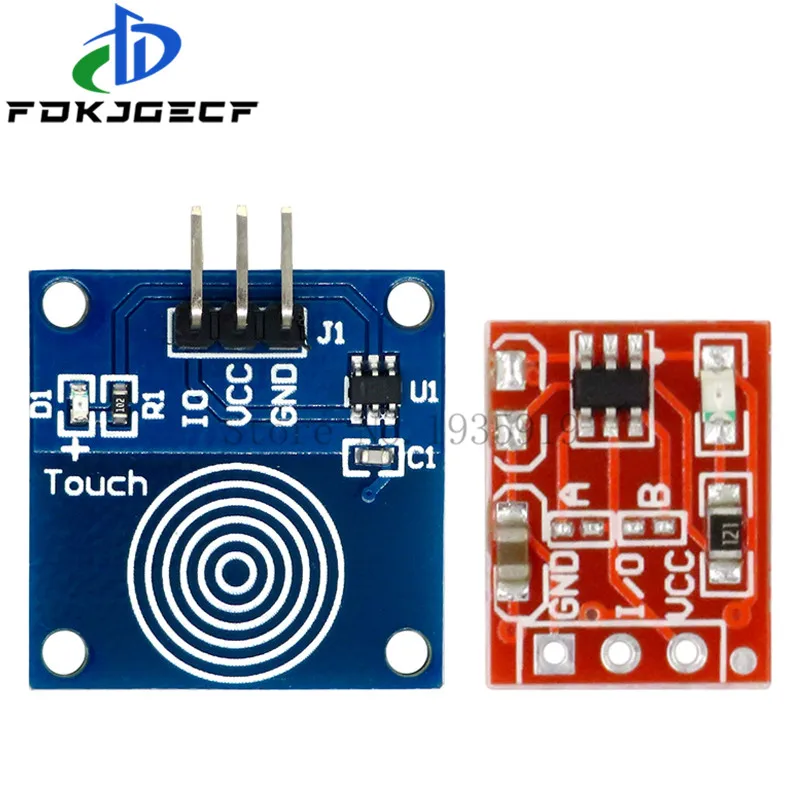 10PCS TTP223 Touch Key Switch Module Touching Button Self-Locking/No-Locking Capacitive Switches Single Channel Reconstruction