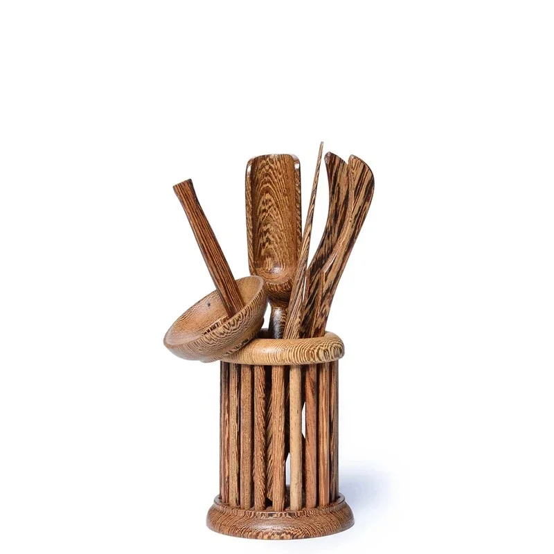 Chinese Bamboo Tea Tools Set Puer Knife Spoon Clip Strainer Vintage Handmade Kung Fu Tea Sets Accessories Ceremony