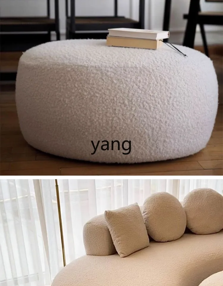 LH  fabric sofa modern home beauty salon reception area reception Internet celebrities cream style