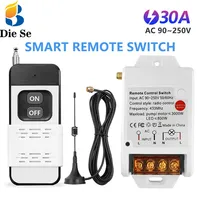 RF 433 Mhz Universal Wireless Remote Control Switch 110V 220v 30A  3000M Remote Control for Electric Gate Light water pump