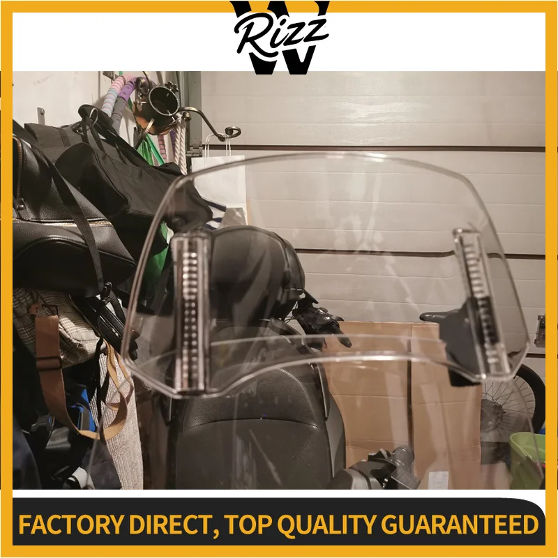 Fit For KYMCO AK550 AK550i Motorcycle Windshield Clamp-On Variable Universal Windscreen Spoiler Extension AK-500 Accessories
