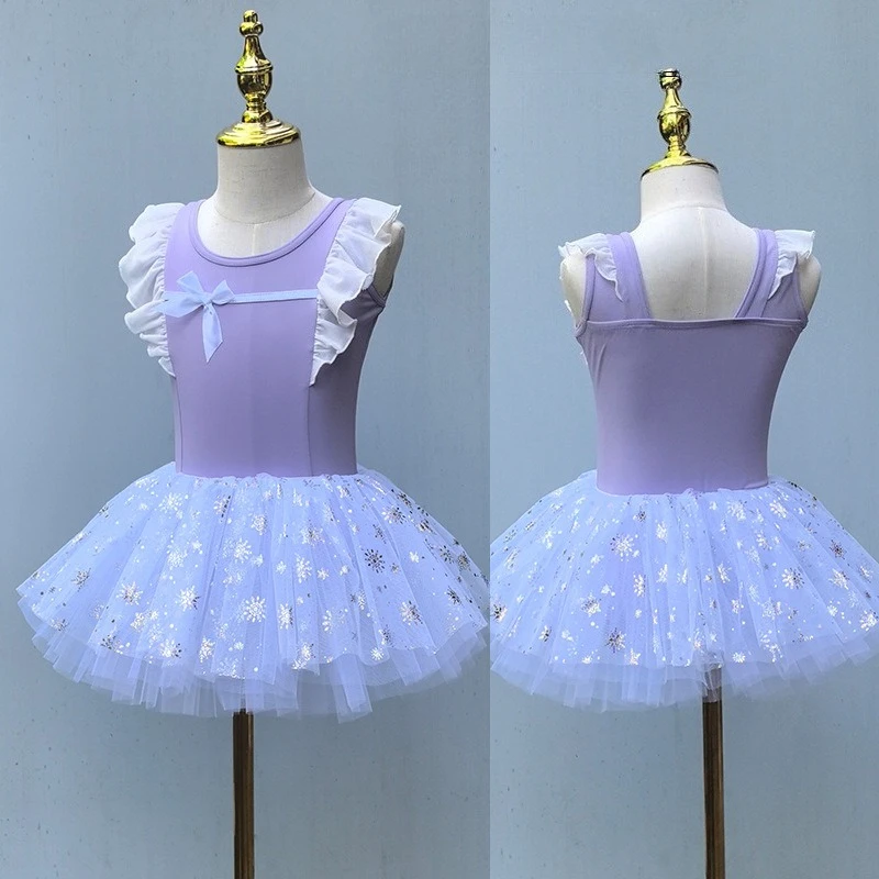 القوس الباليه ثياب للفتيات ملابس الرقص الأطفال الباليه توتو التنانير وتتسابق الجمباز رومبير الاطفال مرحلة الأداء الملابس