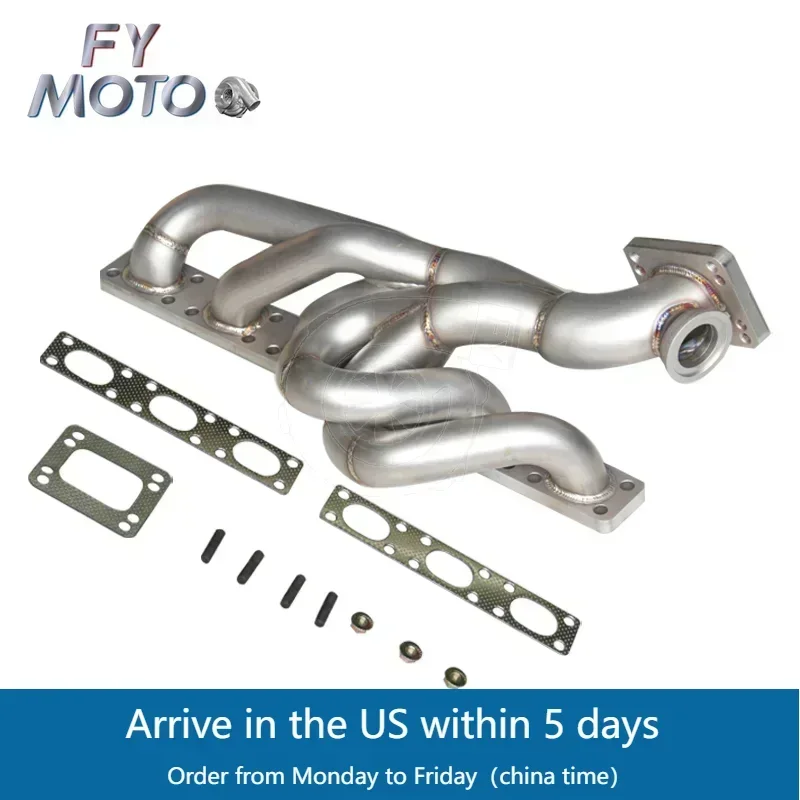 SS304 3.0mm thick Top Mount Exhaust M50 Manifold For BMW M52 S50 S52 E36 E39 T3/T4 1990-2001