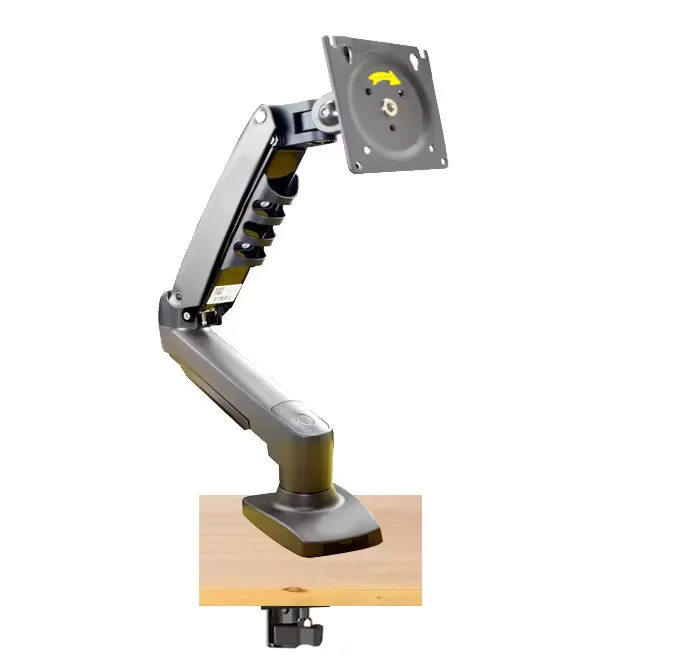 D-MOUNT K80 메탈 17-30인치 모니터 데스크탑 스탠드 마운트 가스 스프링 암 풀 모션 회전 클램프 그로멧 2-9KG