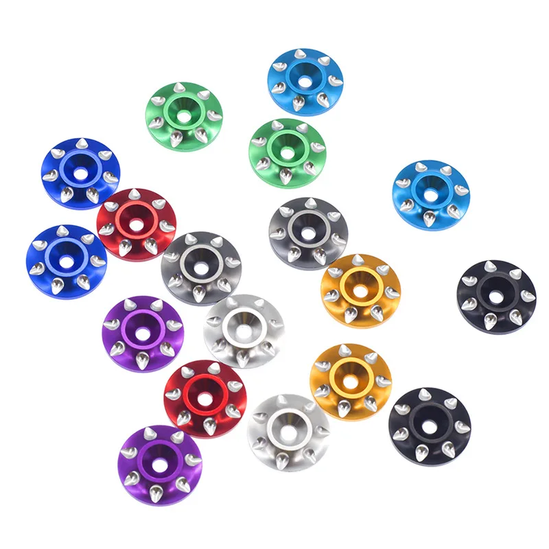 

2-Piece Universal Remote Control Metal Rear Wing Button Washer Fixed Rear Rear Wing Washer for 1/10 1/8 RC Vehicles