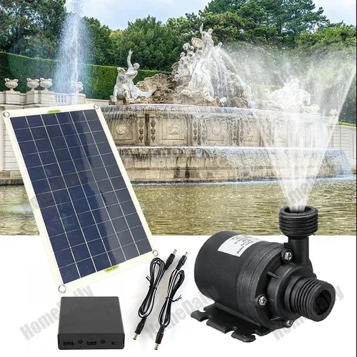 50W 12V 저소음 태양열 워터 펌프 키트 태양열 구동 조류 목욕 태양 분수 정원 풀 연못 분수 펌프 관개 펌프