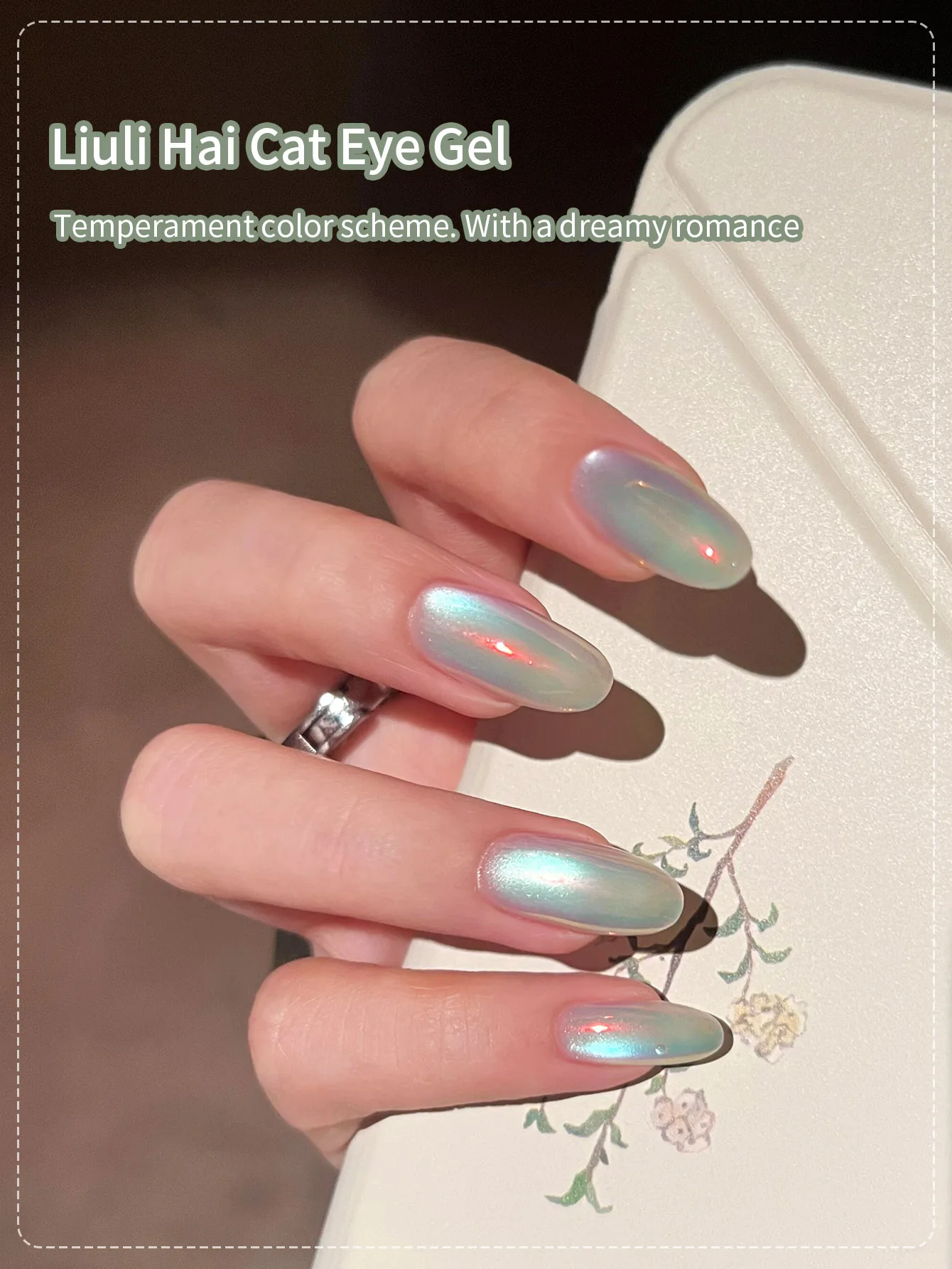 10ml Liulihai Gatto Smalto Gel Magnetico Nuovo Vernice Rimovibile Semi Permanente Lampeggiante Verde Perlina di Vetro Occhio di Gatto Gel Unghie artistiche FAI DA TE