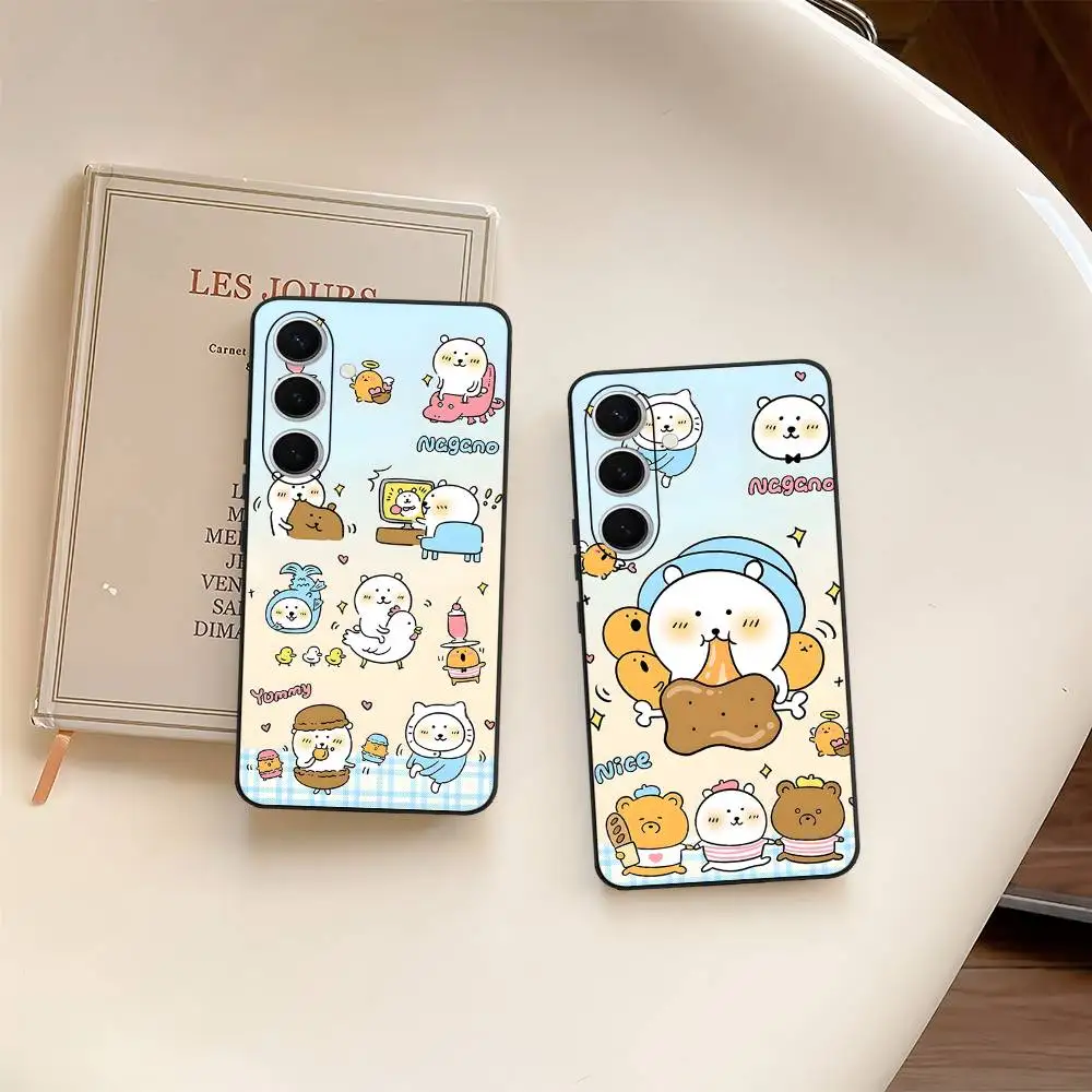 Japanese Joke Bear Phone Case For Samsung S 24 Fe 25 Ultra Plus 20 Lite 21 30 22 23 24 22 Ultra 5G Fundas