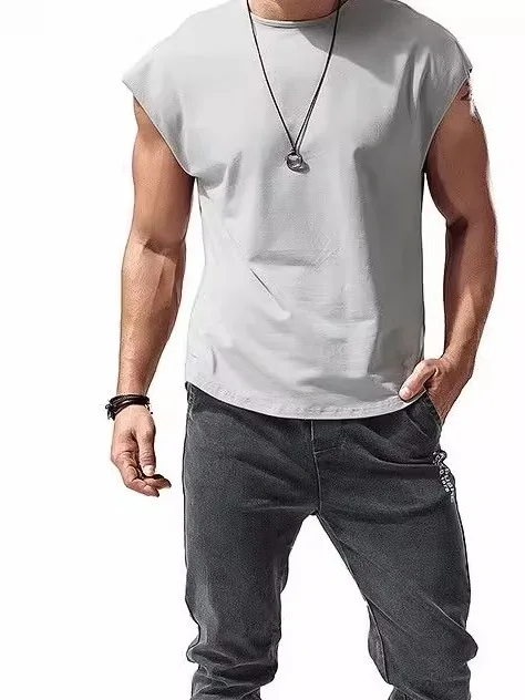 Canotta da corsa fitn di grandi dimensioni 300 Pou ex Gilet sportivo estivo all'aria aperta Svel sciolto e traspirante in fibra di poliestere