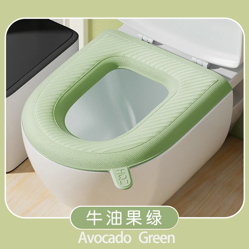 2023 New Washable Toilet Seat Cover Waterproof Sticker Toilet Lid Cover Portable Silicone Toilet Cup Covers Bathroom Accessories