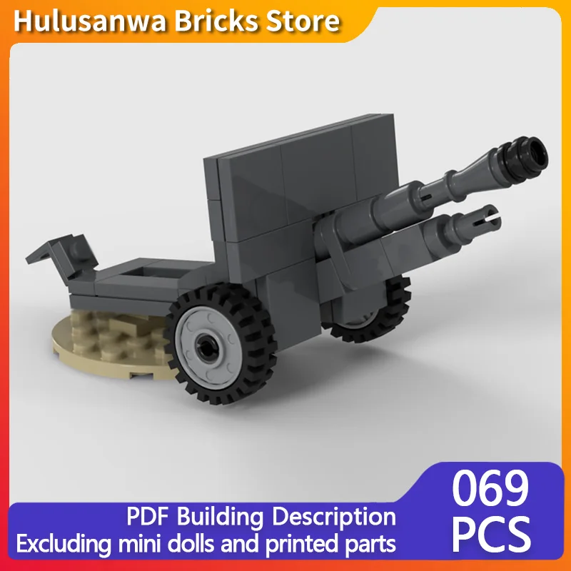 

Ordnance WWII QF, 25-фунтовая модель полевого пистолета MOC, строительные кирпичи, военное оборудование, модульные подарки, праздничная сборка, детские игрушки, костюм