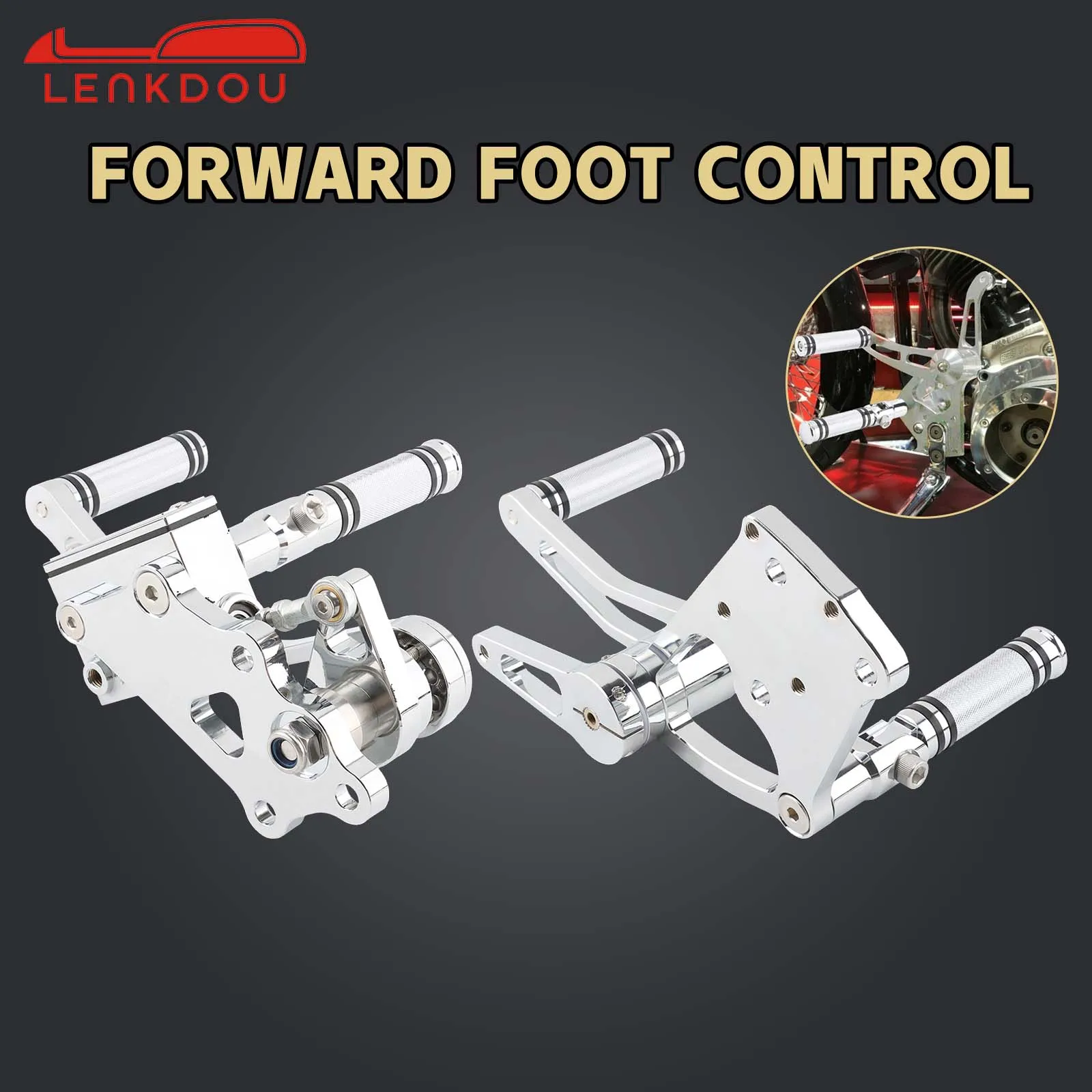 Motorcycle Billet Aluminum Forward Controls Foot Pegs Kit For Harley Softail  Fat Boy Night Train Breakout Cross Bones 2000-2017