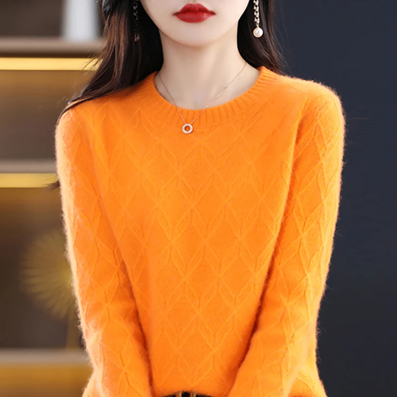 Women Sweater Cashmere Pullover Merino Wool knitwears Winter 2023 Knit O-neck Jumper Tops Spring Korean Fashion Traf y2k Clothes