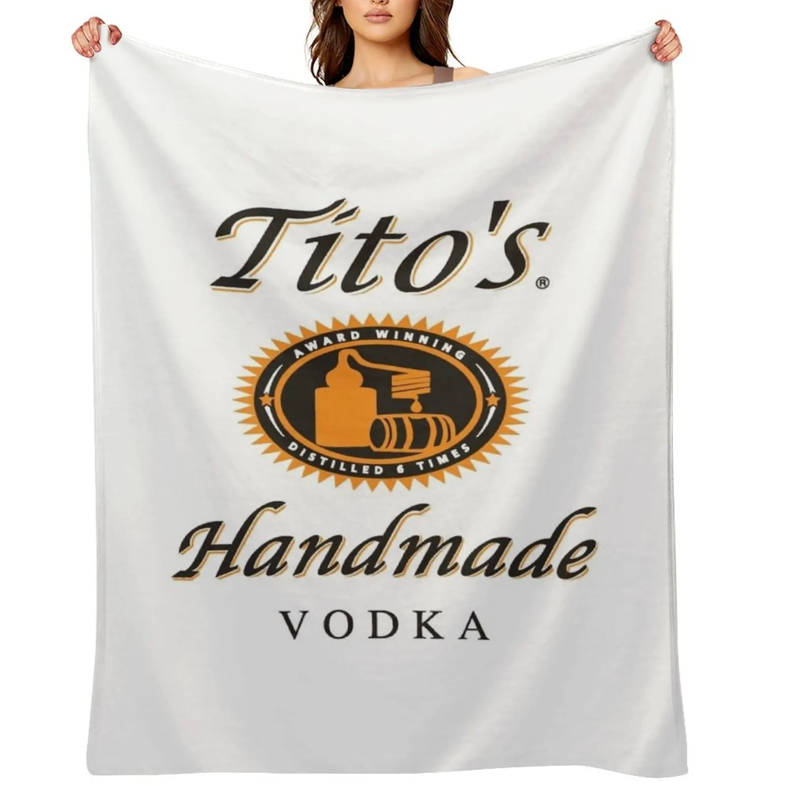 

Tito's Vodka Throw Blanket Picnic Summer Beddings heavy to sleep Flannel Blankets