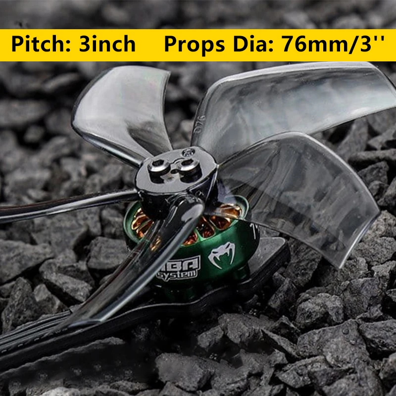 GEMFAN-D76 5-بليد مجاري الهواء بدون طيار كوادكوبتر المروحة ، CW و CCW الدعائم ل RC FPV حرة CinewhoopDucted الطائرة بدون طيار ، 3 في ، 76 مللي متر ، 10 أزواج ، 12 أزواج #3