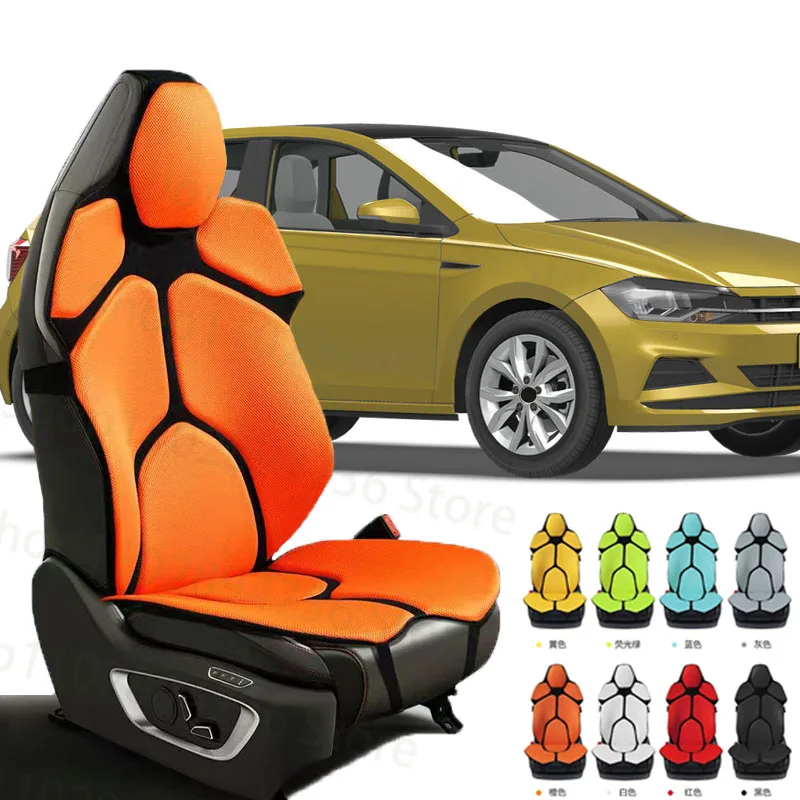 

FOR VW Polo Cushion Car Seat Chair Back Mesh Lumbar Back Brace Massage Back Pad Support Home Office