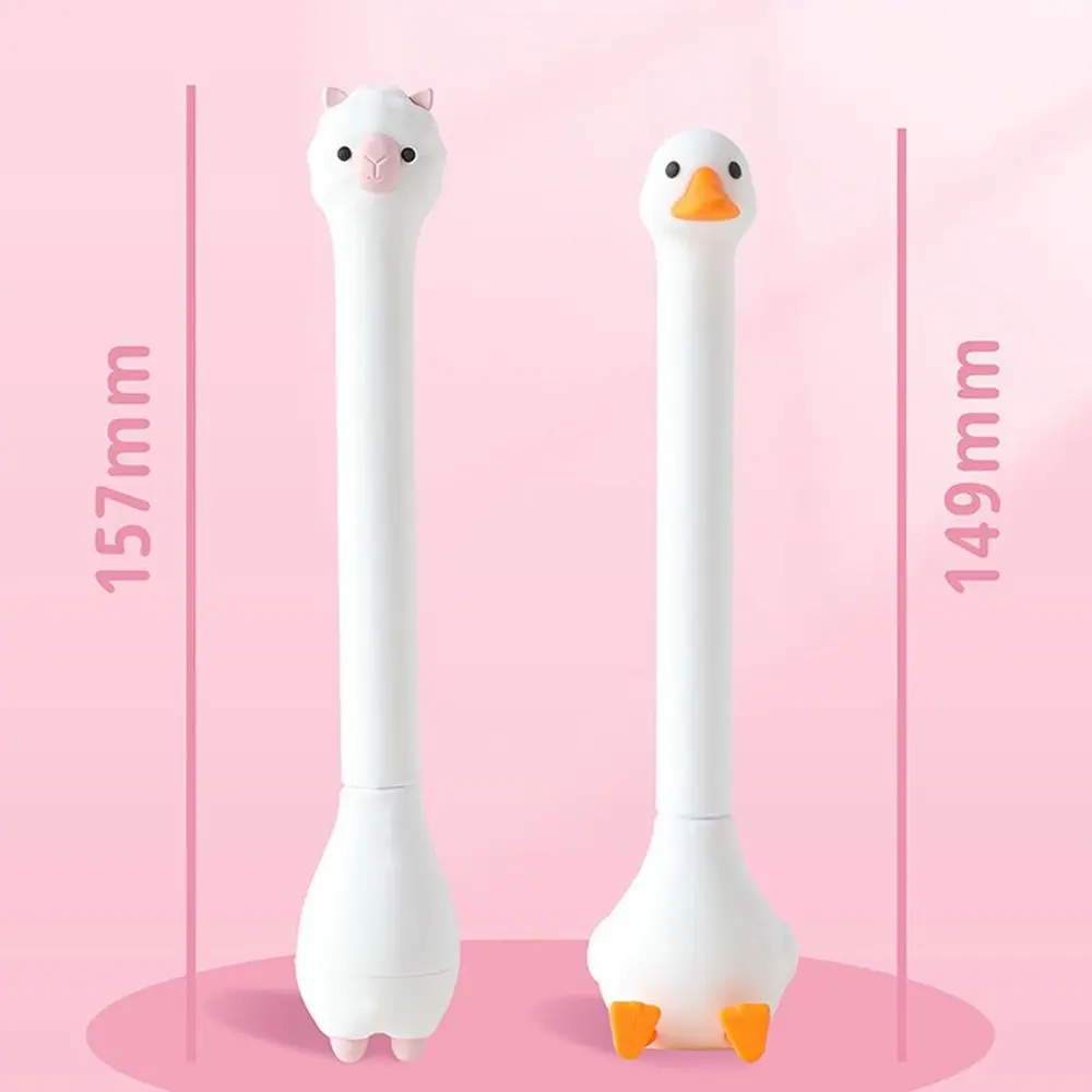 Simple Quick-drying Gel Pen 0.5mm Black Ink Standing Animal Neutral Pen Press Type Ballpoint Pen Stationery