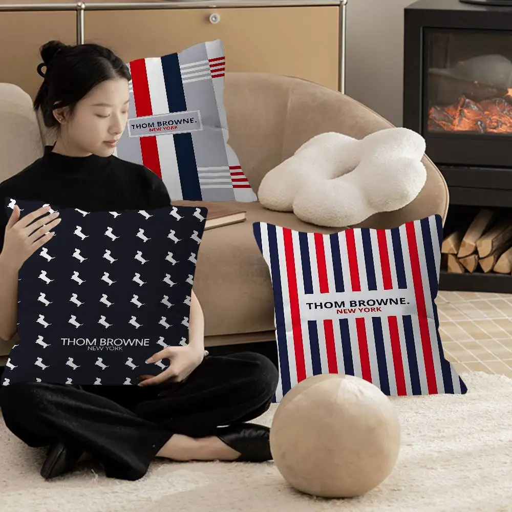 

Модный бренд T-Thom B-Brown, персонализированный чехол для подушки, декоративная наволочка для спальни, украшение для детской вечеринки, подарок на день рождения для детей