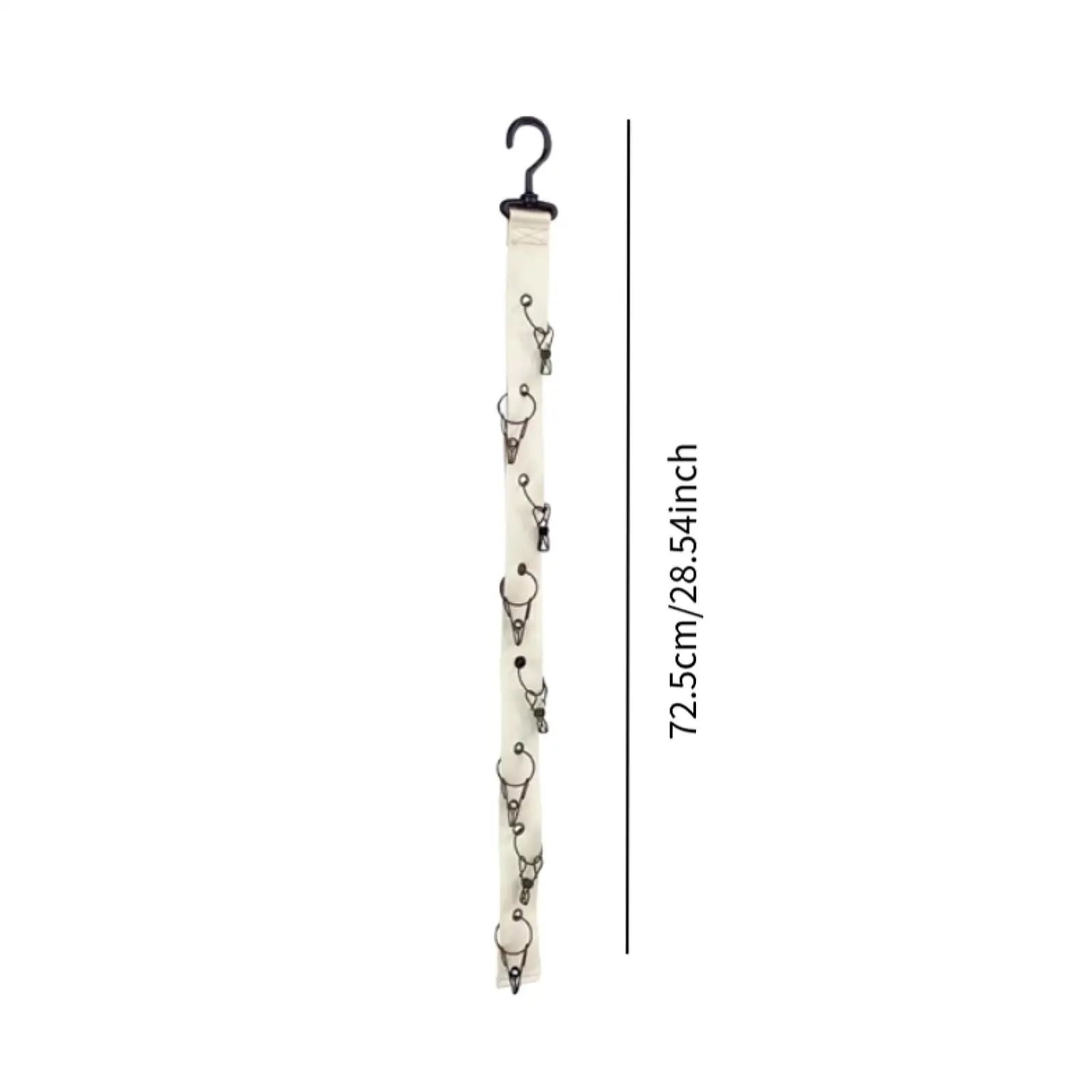 منظم تعليق الدمية، حامل حيوانات محشو معلق، متانة وعملية مع مشابك، حزام عرض لتخزين الدمى فوق الباب