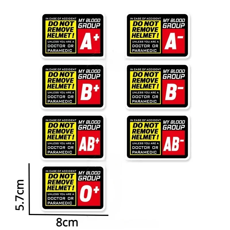 혈액형 레이스 카 드라이버 헬멧 장식 오토바이 프론트 페어링 스티커 가와사키 야마하 스즈키... - 1