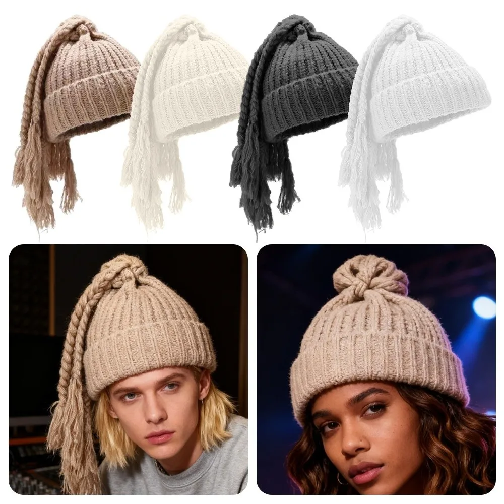 العصرية تنوعا الشتاء قبعات منسوجة بلون الهيب هوب نمط المجدل قبعة دافئة صوف مبطن قبعة قبعة للجنسين #1