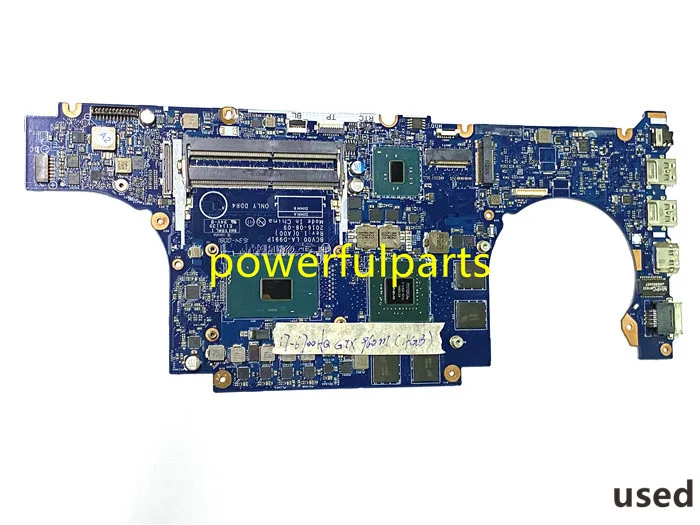 

Working Good For Dell Inspiron 7566 Motherboard CN-077V33 077V33 BCV00 LA-D991P Mainboard With i7-6700HQ 960 4GB On-Board