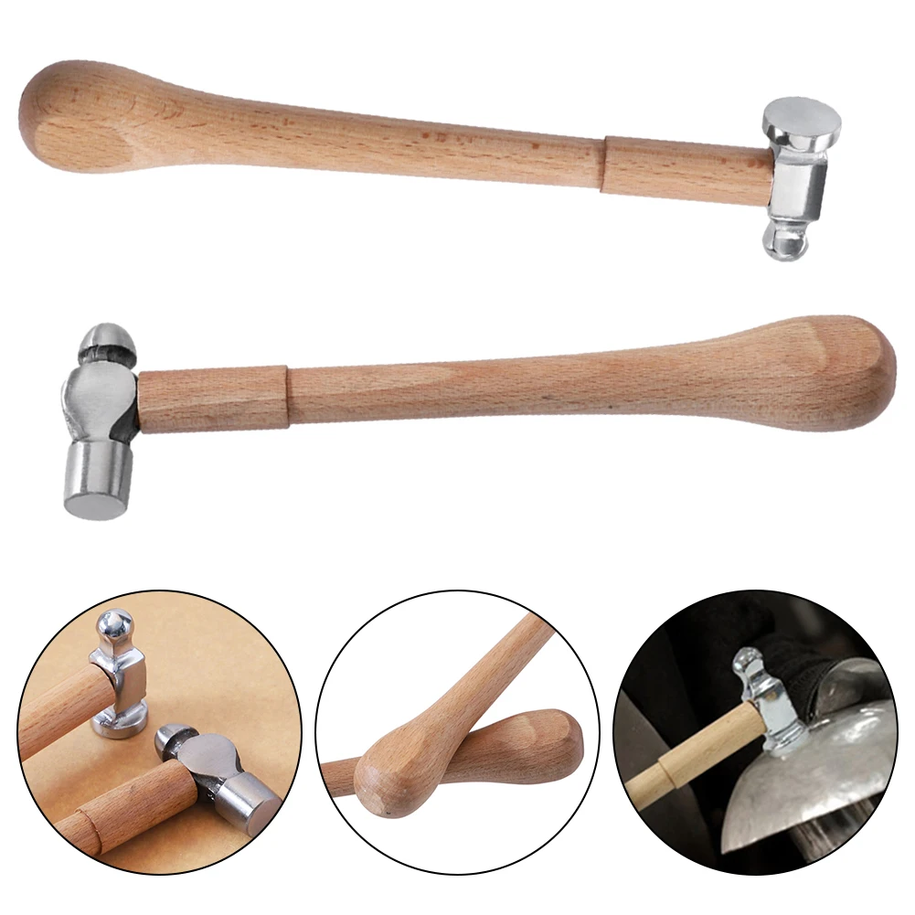 1pc Ball Peen Hammer Jewelry Making Hammer With Wood Handle For Silversmith Goldsmith Jewelers Shaft Blacksmith Hammer Hand Tool