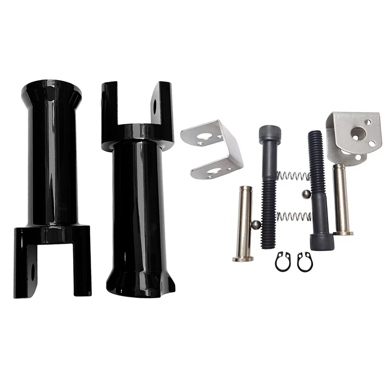 

Gloss black Passenger Foot Peg Support Kit Footrest Mount Clevis Kit Compatible with 2018-2021 Harley Softail