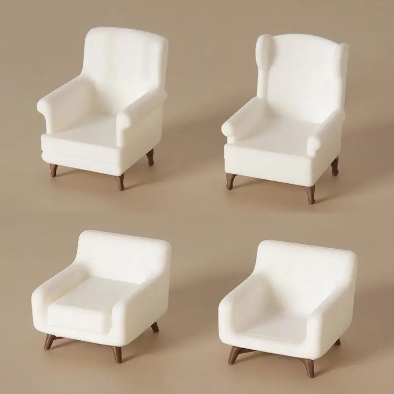 

Pretend Play Mini White Sofa for 1/12 Dollhouse; Simulation Furniture for Doll House Scene